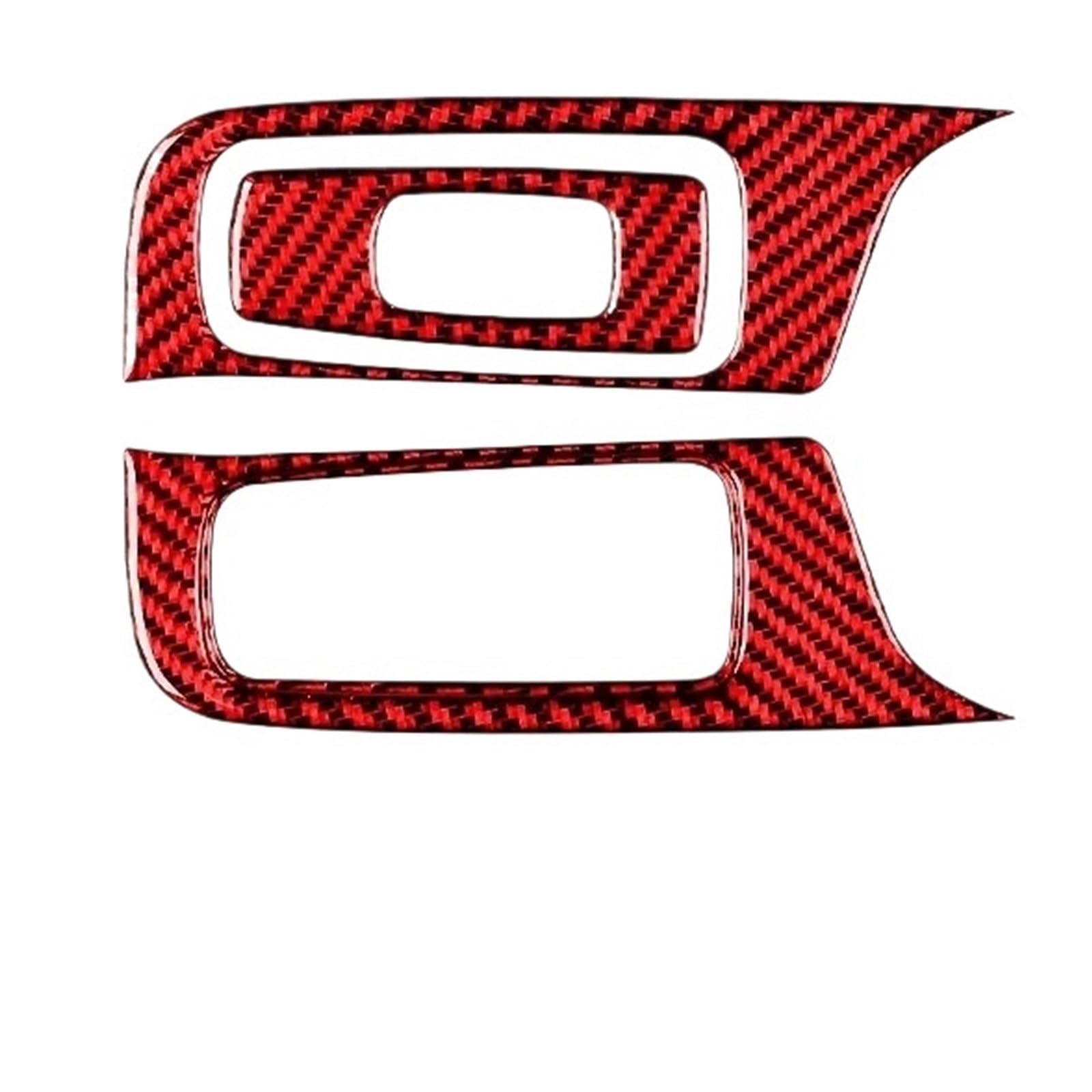 Kohlefaser Auto Aufkleber Für Boxster Für Cayman Für 718 982 2016-2022 Auto Fensterheber Panel Aufkleber Carbon Fiber Innen Aufkleber Dekorative(Red) von Eofooq