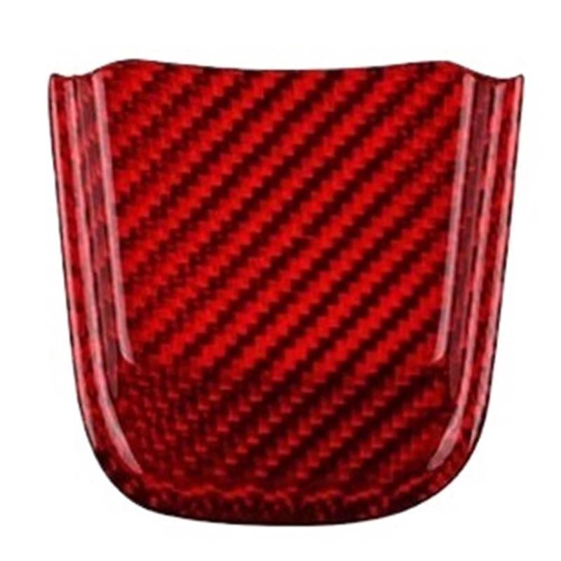 Kohlefaser Auto Aufkleber Für FIAT Für Abarth 500 595 2022-2023 Carbon Faser Auto Lenkrad Dekorative Aufkleber Schutz Auto Innen Zubehör Aufkleber Dekorative(Style B Red) von Eofooq