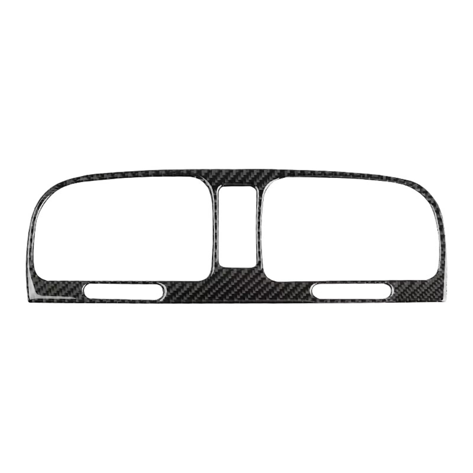 Kohlefaser Auto Aufkleber Für Golf 6 Für Gti R Für MK6 2008-2012 Carbon Fiber Innen Mittleren Air Vent Rahmen Dekoration Aufkleber trim Auto Zubehör Aufkleber Dekorative(Black) von Eofooq