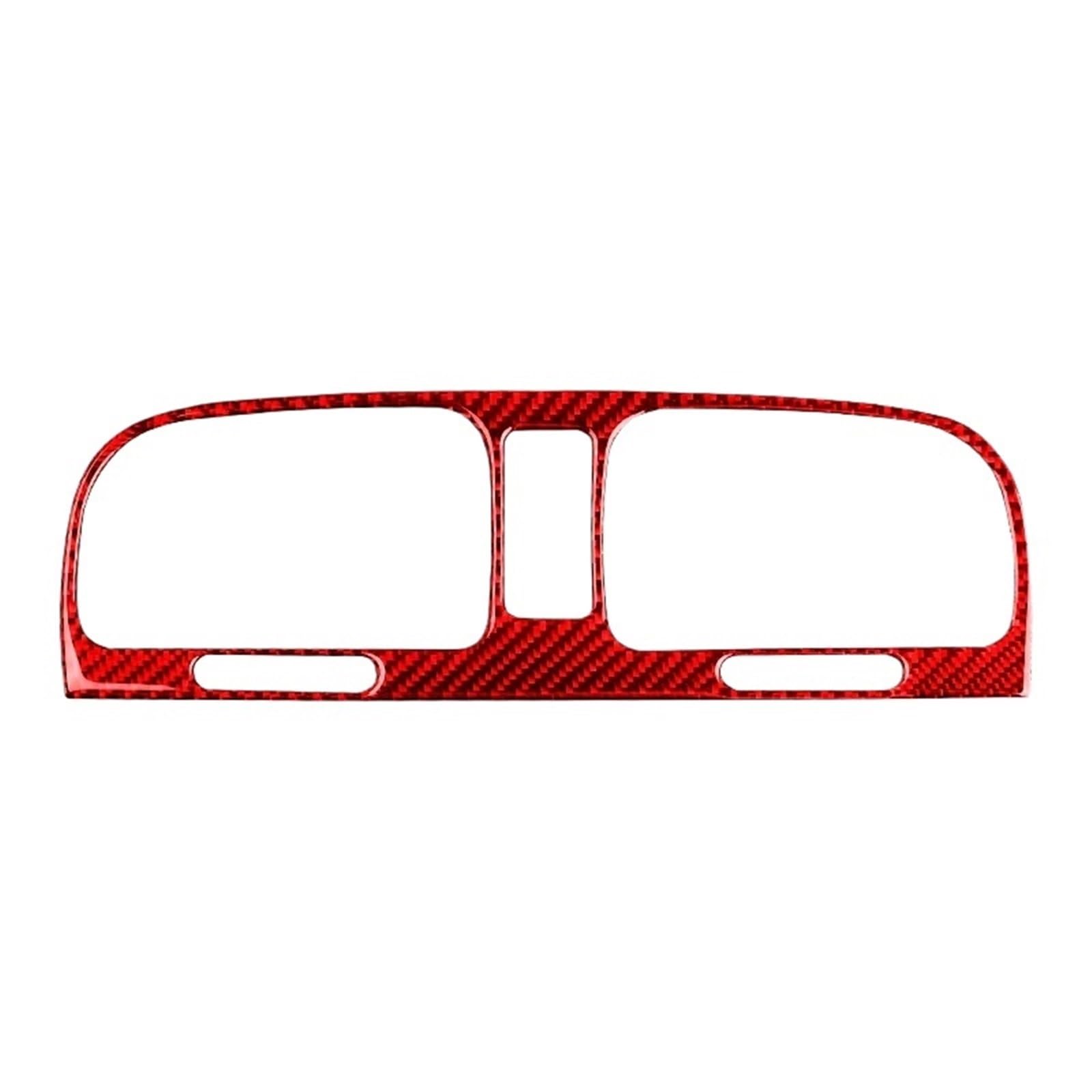 Kohlefaser Auto Aufkleber Für Golf 6 Für Gti R Für MK6 2008-2012 Carbon Fiber Innen Mittleren Air Vent Rahmen Dekoration Aufkleber trim Auto Zubehör Aufkleber Dekorative(RED) von Eofooq