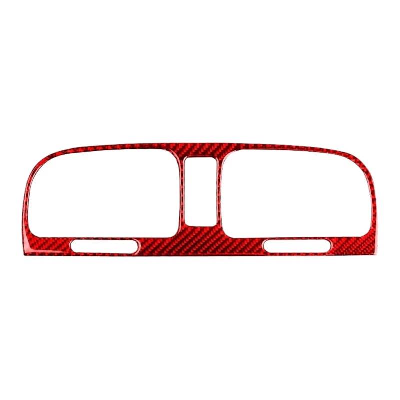 Kohlefaser Auto Aufkleber Für Golf 6 Für Gti R Für MK6 2008-2012 Carbon Fiber Innen Mittleren Air Vent Rahmen Dekoration Aufkleber trim Auto Zubehör Aufkleber Dekorative(RED) von Eofooq