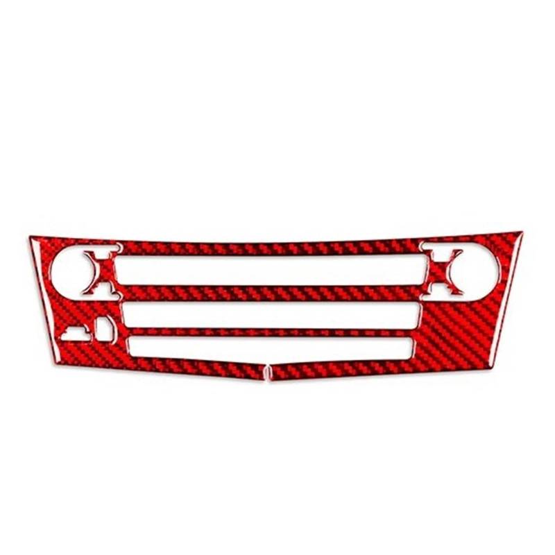 Kohlefaser Auto Aufkleber Für Infiniti JX 2013 QX60 2014-2016 Auto Radio CD Bedienfeld Carbon Faser Trim Aufkleber Aufkleber Dekorative(RED) von Eofooq