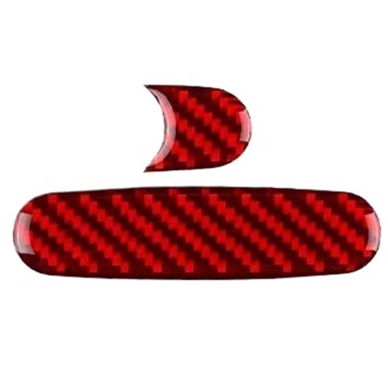 Kohlefaser Auto Aufkleber Für Mini Für Cooper F55 F56 F60 F54 Auto Schalthebel Kopf Aufkleber Innenverkleidung Modifikation Dekorative Getriebe Seitenabdeckung Aufkleber Dekorative(Red carbon) von Eofooq