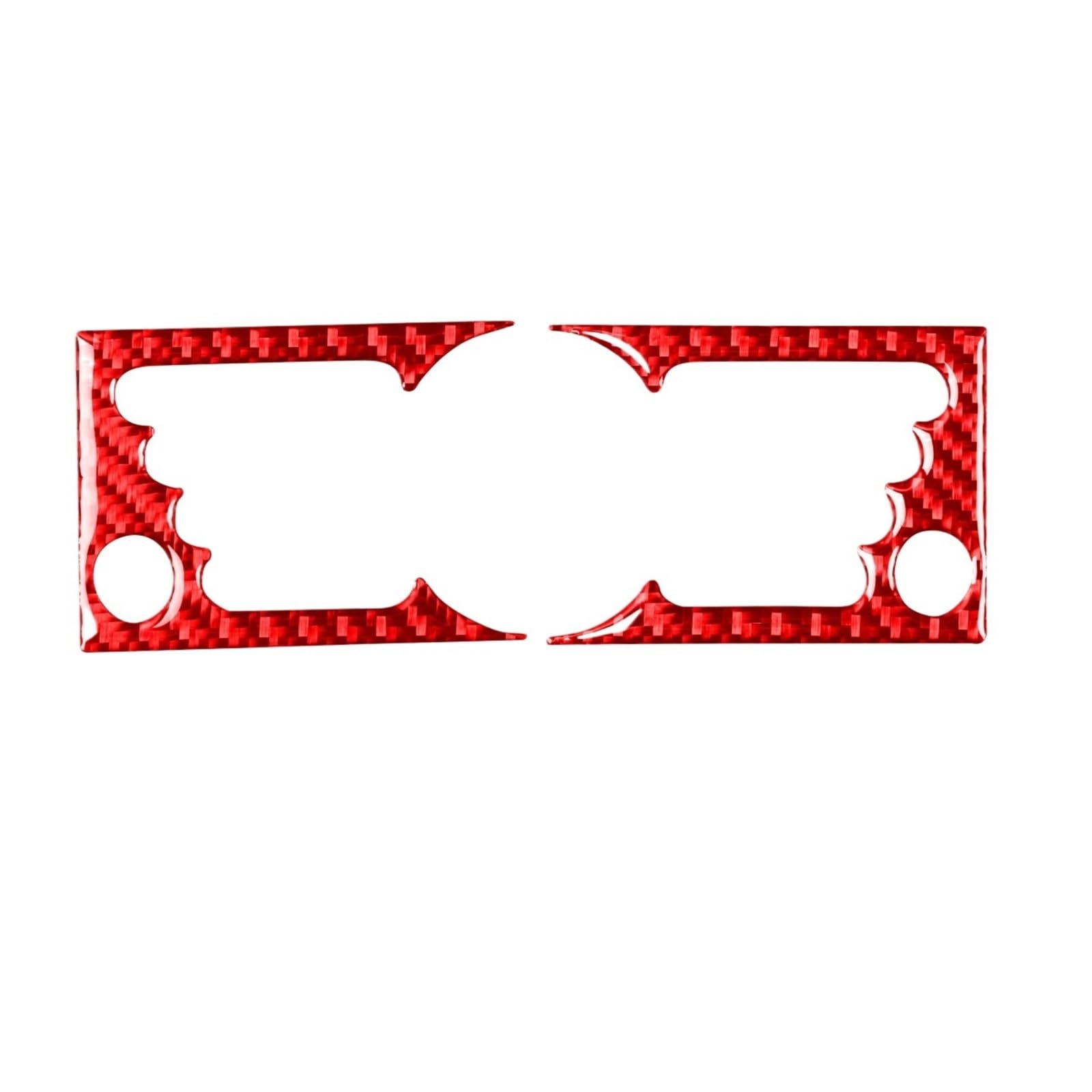 Kohlefaser Auto Aufkleber Für Mini Für Cooper Für Hatch R50 R53 2002-2004 Carbon Faser AC Klimaanlage Bedienfeld Trim Innen auto Zubehör Aufkleber Aufkleber Dekorative(Left Hand Drive red) von Eofooq