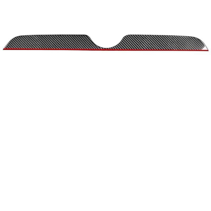 Kohlefaser Auto Aufkleber Für Nissan Für X-Trail Für Rogue T32 2013-2021 Innen Kofferraum Panel Carbon Faser Trim Aufkleber zubehör Aufkleber Dekorative(Black and red) von Eofooq