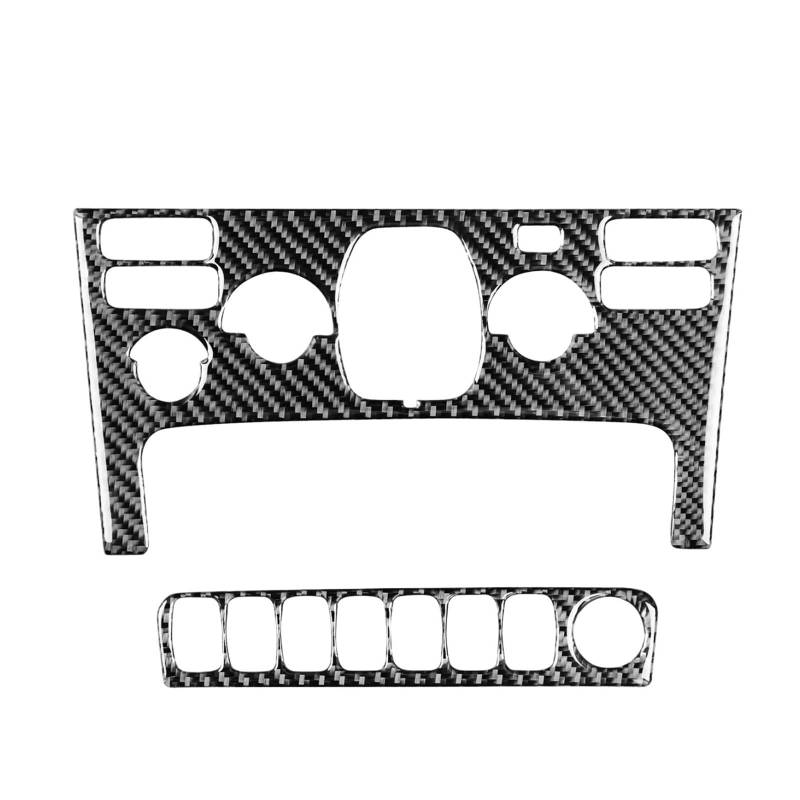 Kohlefaser Auto Aufkleber Für Volvo Für XC90 XC Classic 2003-2014 Auto Klimaanlage Taste AC Panel Rahmen Carbon Faser Trim Aufkleber Aufkleber Dekorative(BLACK B) von Eofooq