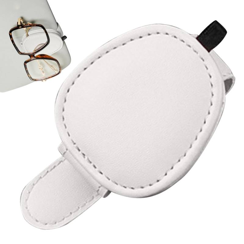 Eoixuqba Auto Sonnenbrillenhalter Sonnenbrille Visier Clip Sonnenbrillenhalter für Auto Visier Magnetisch Leder Brillenclip Auto Visier Zubehör von Eoixuqba