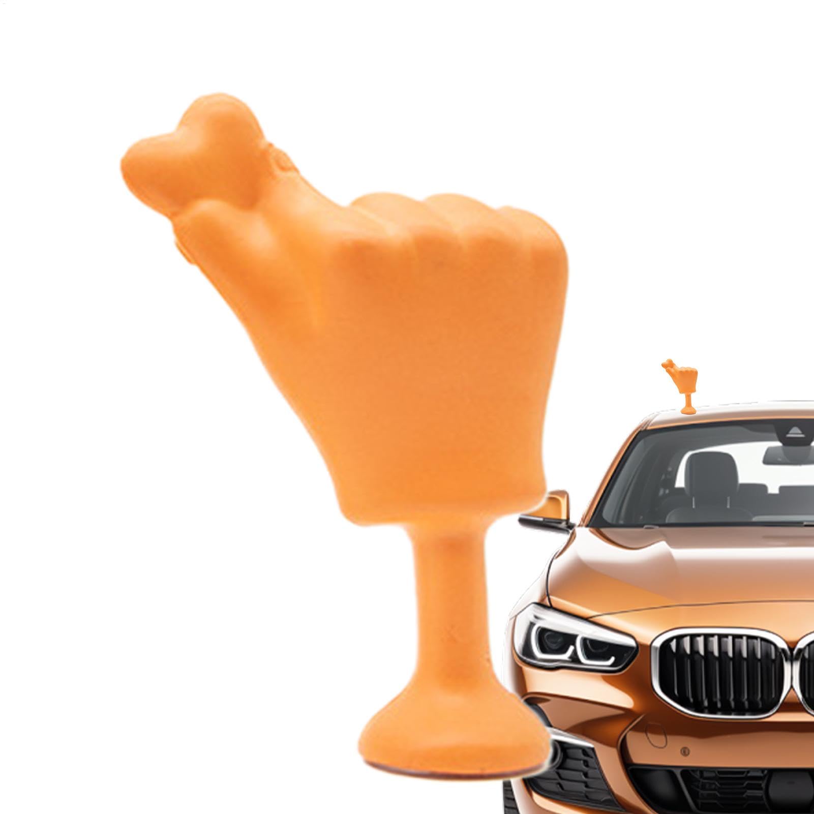 Eoixuqba Handstatue, schüttelnde Handskulptur, Handmodell, Dekoration, Fingerstatue mit selbstklebender Basis, Auto-Außendekoration für Autodach, Motorräder von Eoixuqba