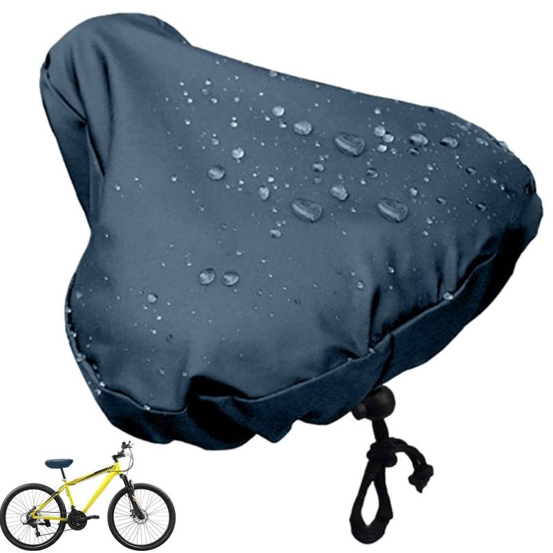 Fahrradsitzbezug - 27 * 24 CM Fahrrad-sattelbezug Regen,Fahrradsattel Regenschutz Mit Kordelzug,Fahrradsitzbezug Vor Regen Wasserdicht,Fahrradsattel Überzug Aus PVC-Schicht Und Stoff ,Navy Blue von Eoixuqba