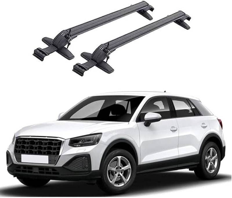 2 Stück Auto Dachträger für Audi Q2 SUV 2017-2019, Querträger Dachgepäckträger Gepäckträger Querbalken Dekoratives Zubehör von Eoobyzn