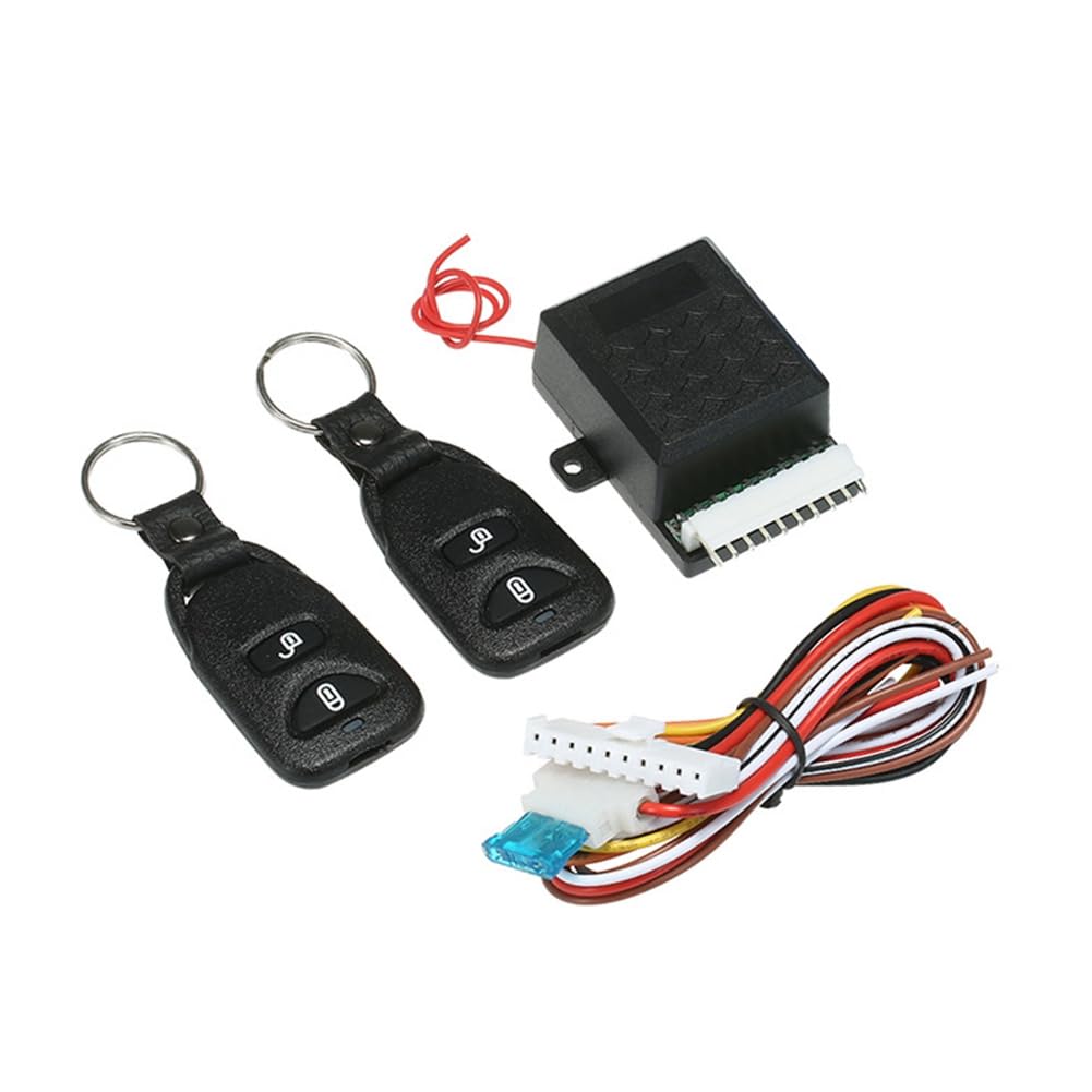 Eorleya 12 V Universal Auto Fernbedienung Zentralverriegelung Kit Türschloss Verriegelung Fahrzeug Keyless Entry System mit 2 Fernbedienungen von Eorleya