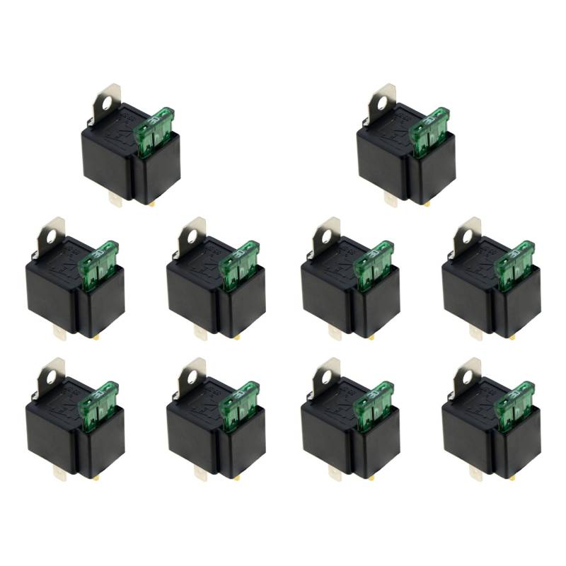 Eoslcusmvl 10X 4 Pin DC12V 30A Schmelze Trennen/Aus Automotive Schmelzrelais mit Sicherung von Eoslcusmvl