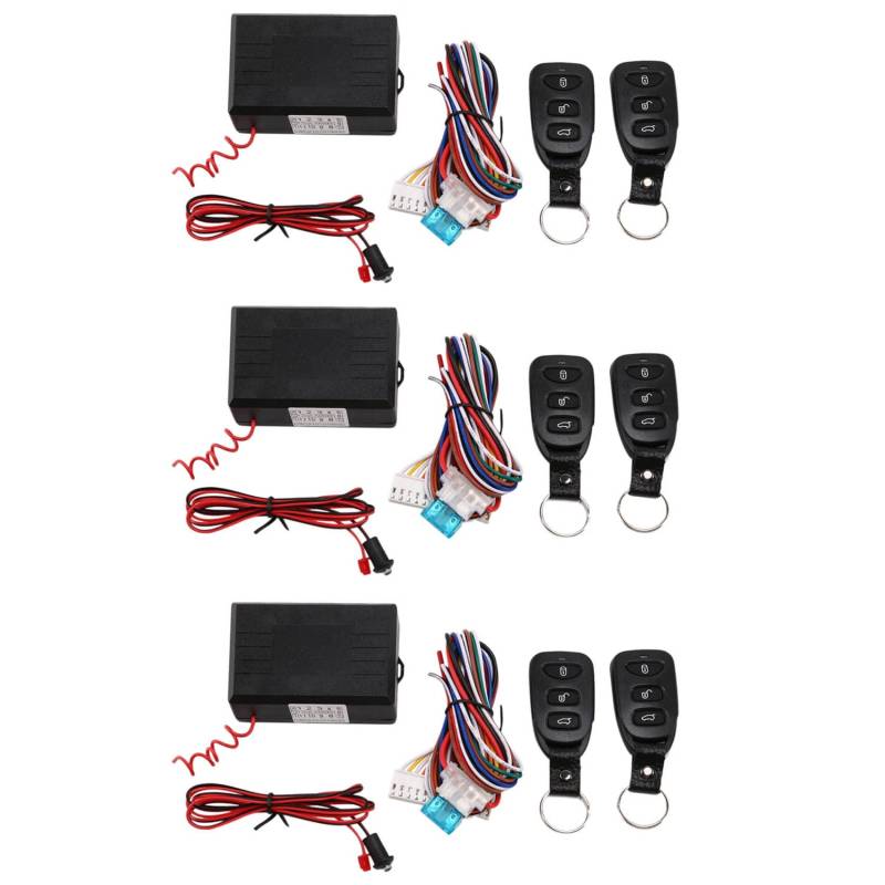 Eoslcusmvl 3X Universalauto Alarmanlagen Auto Fernbedienung Zentralverriegelung Tuerschloss Keyless Entry System Zentralverriegelung mit Fernbedienung von Eoslcusmvl