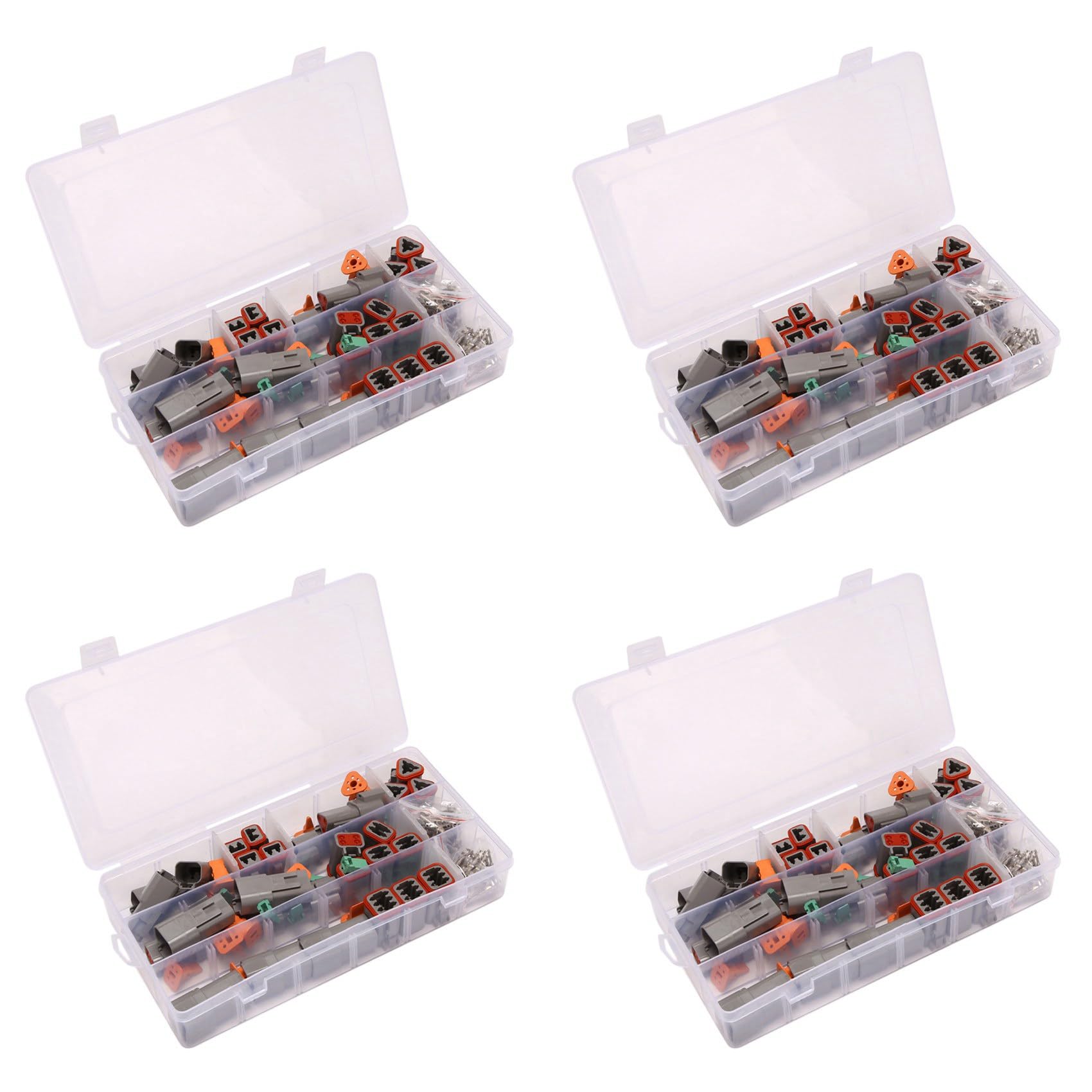 Eoslcusmvl 560Pcs Deutsch DT Series Wasserdichter Kabelverbindungssatz DT06-2/3/4 / 6S DT04-2/3/4 / 6P Kfz-Stecker mit Stiftbox von Eoslcusmvl