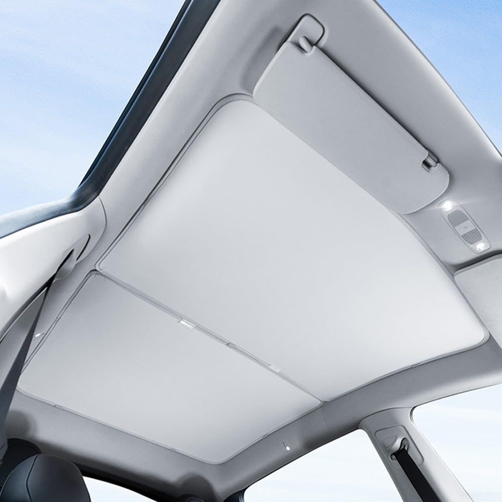 Reflektierender Stoff-Sonnenschutz für Modell 3, robust und sicher, platzsparende Aufbewahrung (für Highland Silver) von EpheyFIF