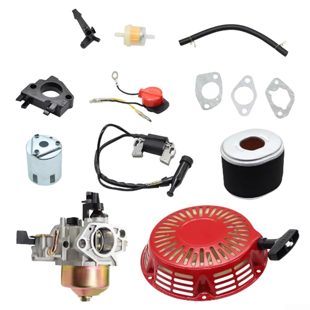 Vergaser-Zugstarter-Zündspulen-Set für GX390 für 11 PS Motor, Ersatzteile Vergaser und Rückstoßstarter-Set für 11 PS Hondas von EpheyFIF