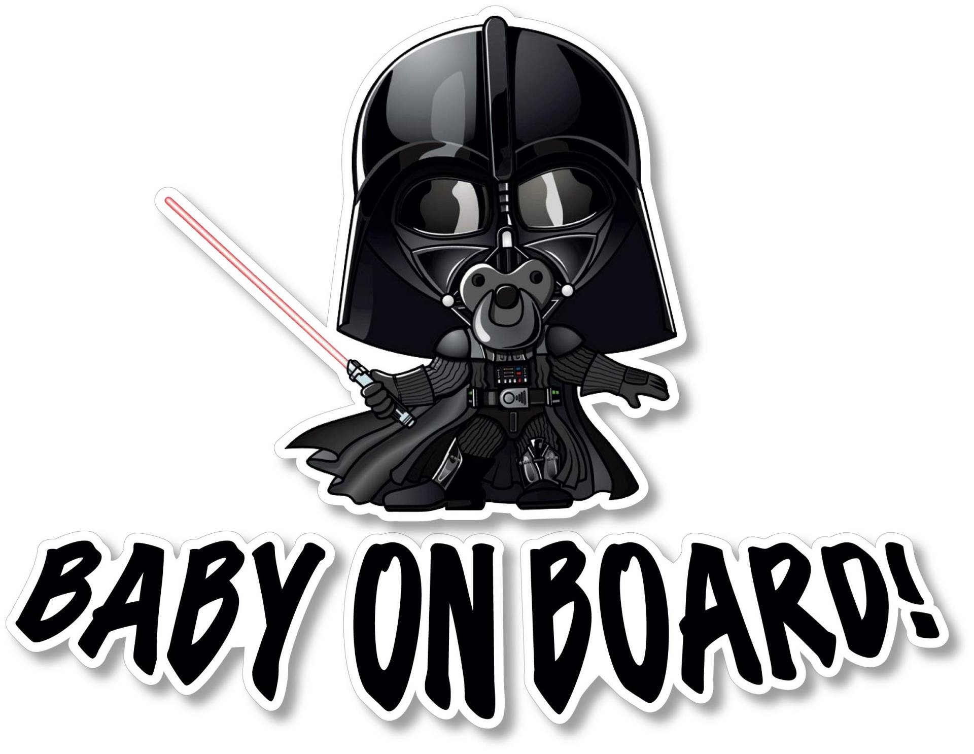 Epic Modz Star Wars Inspired Baby On Board Vinyl Auto Van Truck Bike Stoßstangen-Aufkleber Sicherheit Darth Vader Kind von Epic Modz