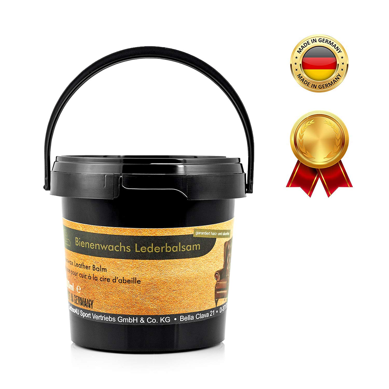 Equi-Deluxe Bienenwachs Leder-Balsam für die Pflege von Autositzen, Taschen und weiteres Glattleder | Optimale Lederpflege und Lederreinigung 500ml von Equi-Deluxe