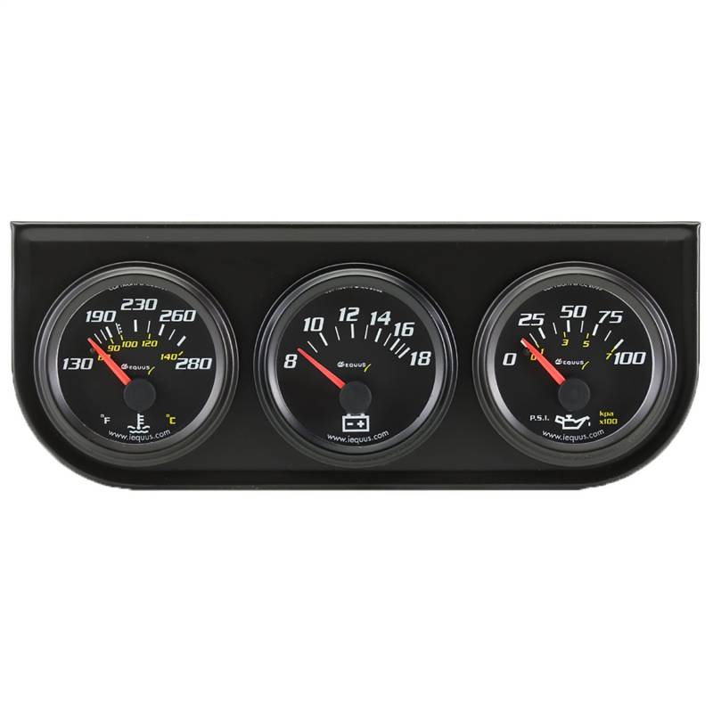 Equus 6200 5,1 cm Volt Triple Gauge Kit, schwarz von Equus