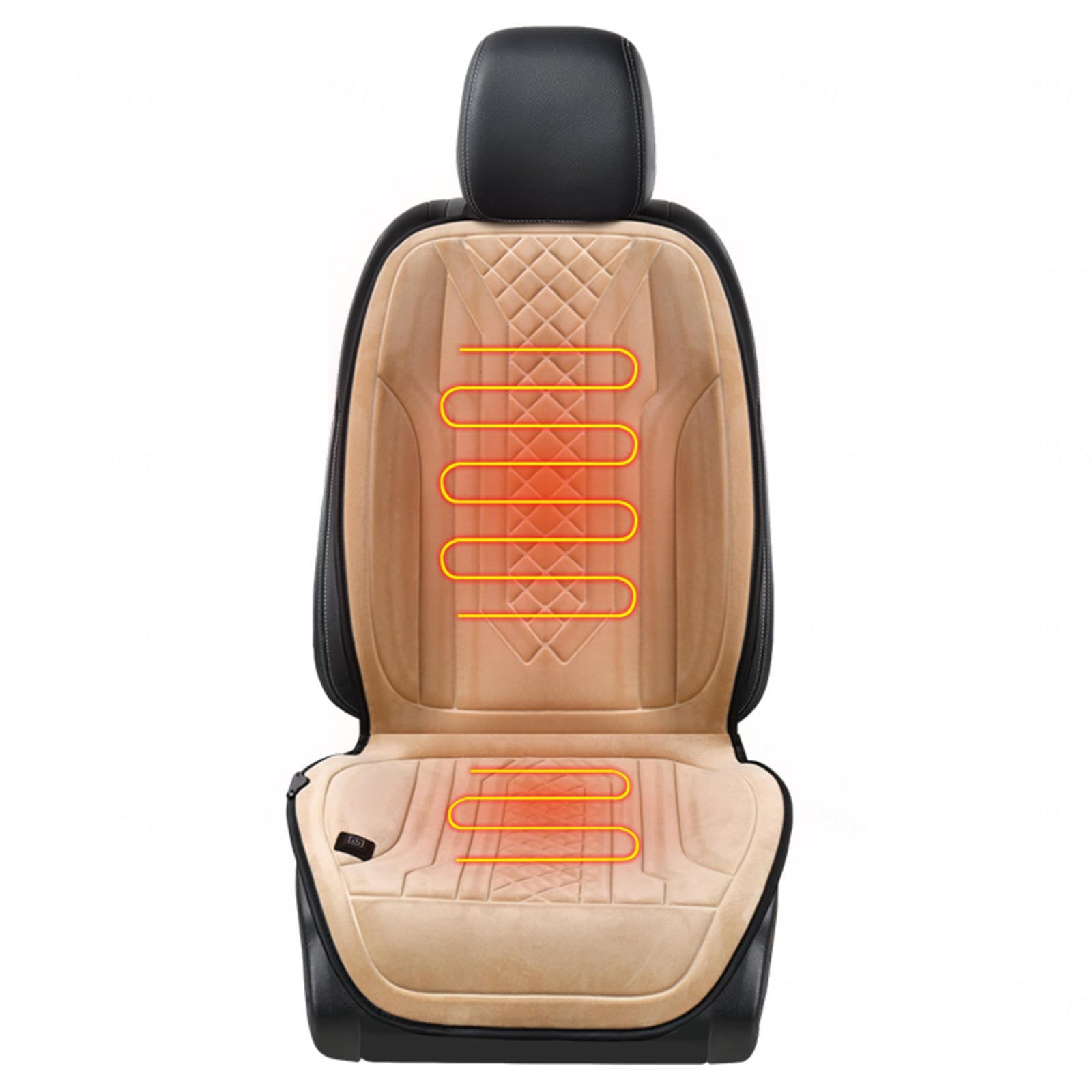 ErZhuiZi Auto Sitzheizung 12v Zigarettenanzünder Sitzauflage Auto Heizung Beheizbare Sitzauflage für Auto Sitzbezug Heizung Auto Vordersitze,brown-1seat von ErZhuiZi