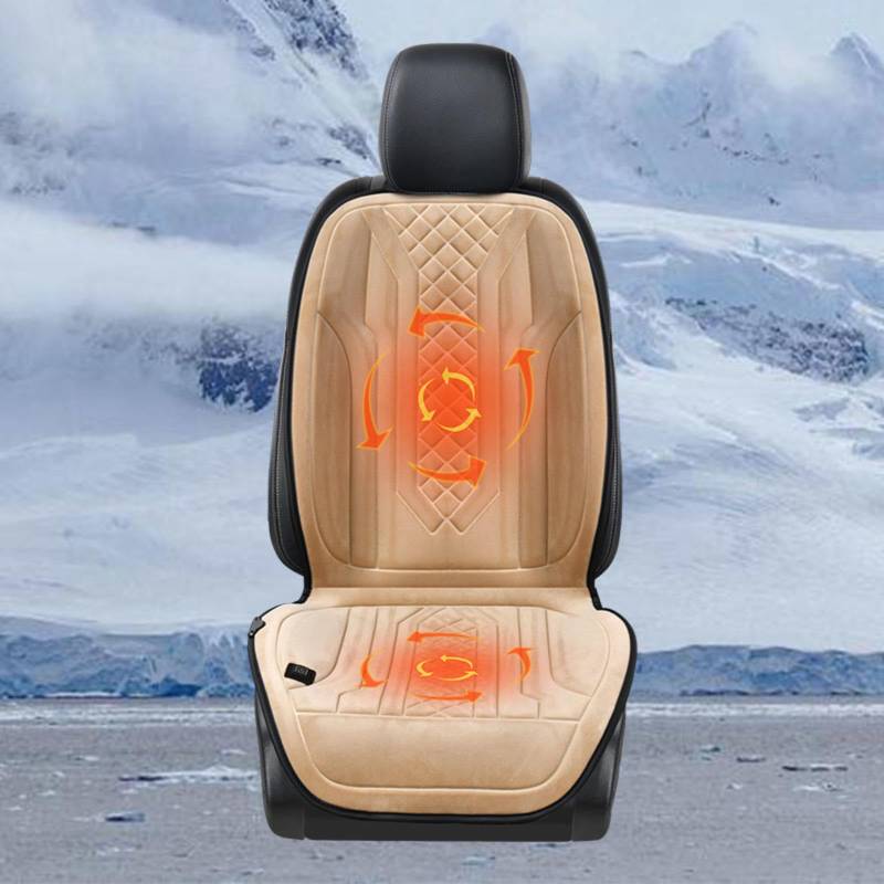 ErZhuiZi Auto Sitzheizung Auflage 12v Zigarettenanzünder Sitzauflage Auto Winter Sitzbezug Auto Vordersitze Sitzheizung Sitzbezüge Auto Vordersitze Rückenlehne,beige-1seat von ErZhuiZi