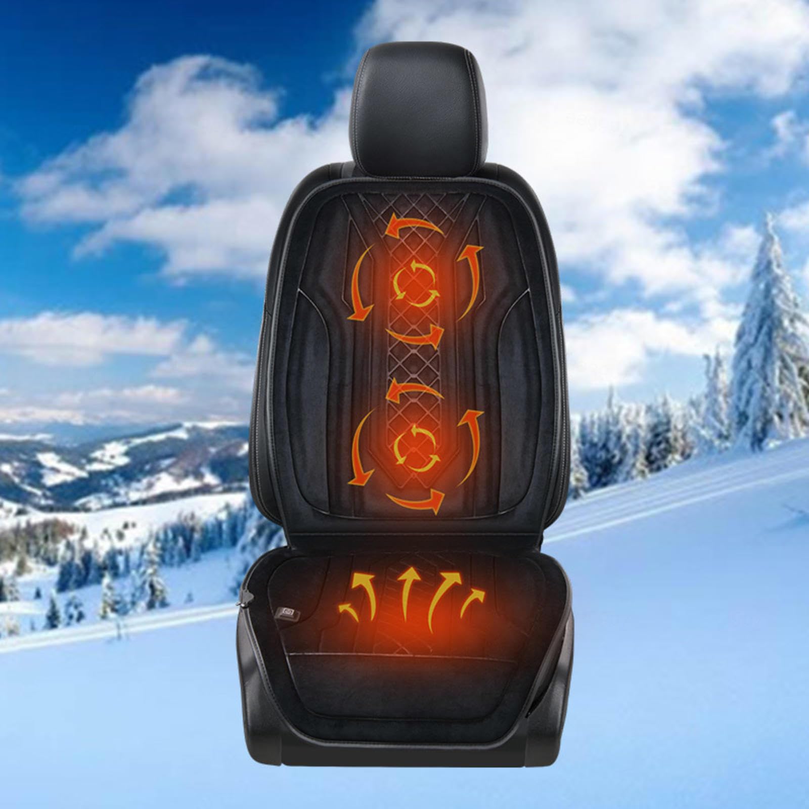 ErZhuiZi Auto Sitzheizung Zum Nachrüsten Set Sitzauflage Auto Warm Sitzheizung Nachrüsten Auto 12v Sitzbezug Auto Vordersitze für Sitzheizung,Black-1seat von ErZhuiZi