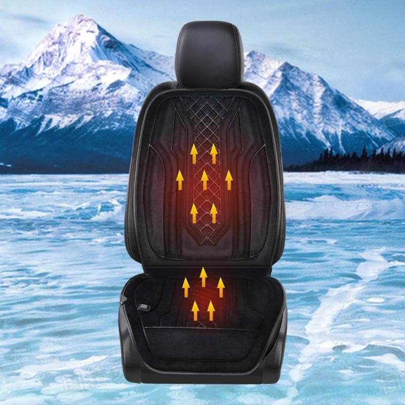 ErZhuiZi Sitzheizung 12v Auflage Sitzauflage Auto Warm Beheizbare Sitzauflage für Auto Autositzschoner,Black-1seat von ErZhuiZi