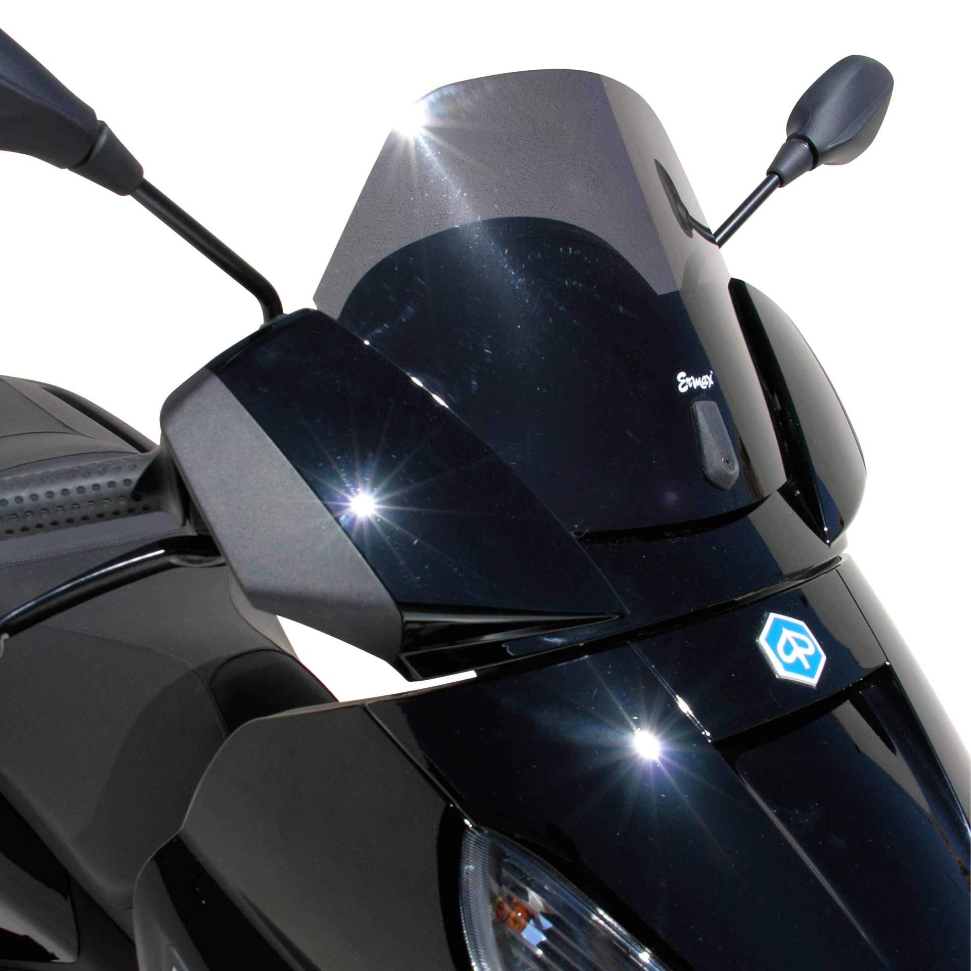 Windschutzscheibe windschild ermax sport 27cm fur piaggio x7 x7 EVO 125 250 300 IE 2008 2014 braun transparent von Ermax