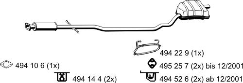 Endschalldämpfer von Ernst (250245) Dämpfer Abgasanlage Auspufftopf von Ernst Manufacturing