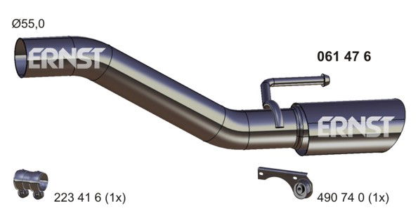 Abgasrohr hinten Ernst 061476 von Ernst