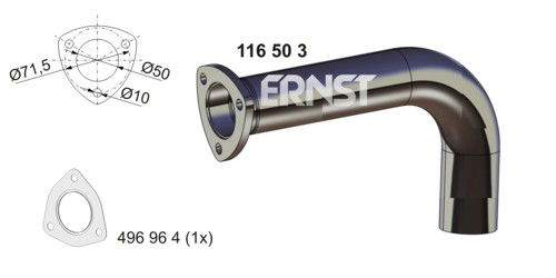 Abgasrohr hinten Ernst 116503 von Ernst