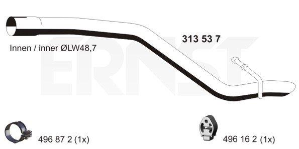 Abgasrohr hinten Ernst 313537 von Ernst