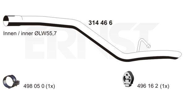 Abgasrohr hinten Ernst 314466 von Ernst