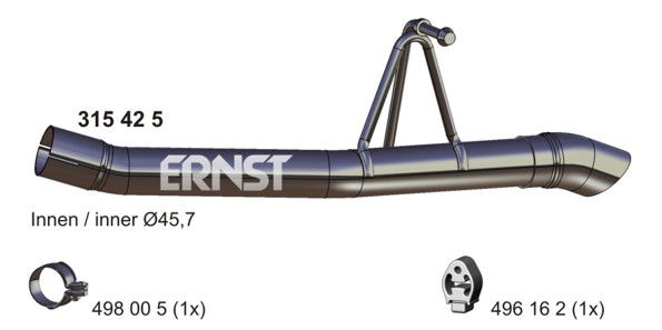 Abgasrohr hinten Ernst 315425 von Ernst