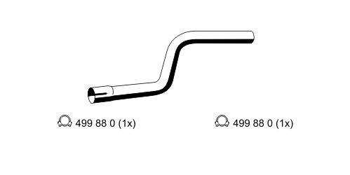 Abgasrohr hinten Ernst 344524 von Ernst