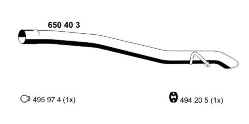 Abgasrohr hinten Ernst 650403 von Ernst