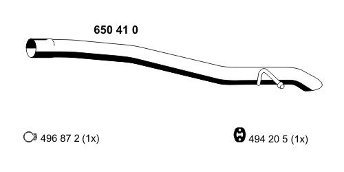 Abgasrohr hinten Ernst 650410 von Ernst