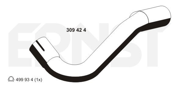 Abgasrohr hinten links Ernst 309424 von Ernst