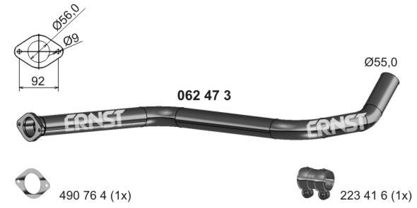 Abgasrohr mitte Ernst 062473 von Ernst