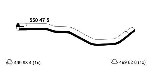 Abgasrohr mitte Ernst 550475 von Ernst