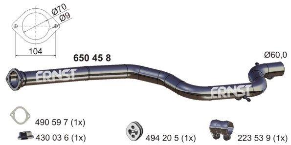 Abgasrohr mitte Ernst 650458 von Ernst