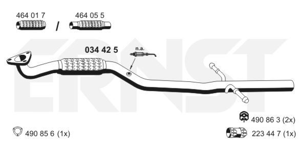 Abgasrohr vorne Ernst 034425 von Ernst