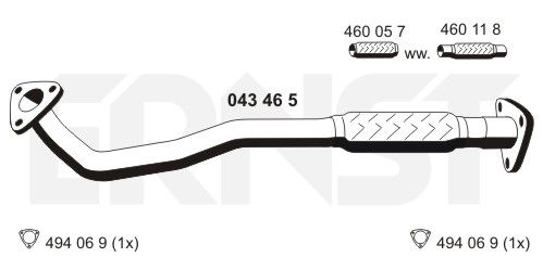 Abgasrohr vorne Ernst 043465 von Ernst