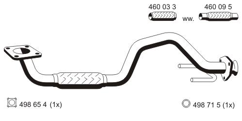 Abgasrohr vorne Ernst 153416 von Ernst