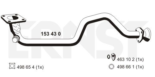 Abgasrohr vorne Ernst 153430 von Ernst