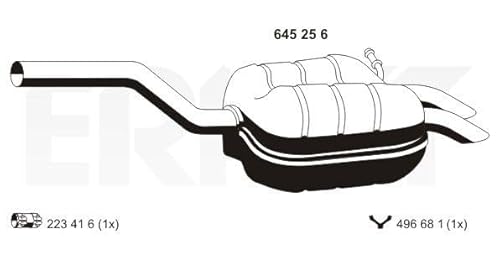 ERNST 645256 Endschalldämpfer Nachschalldämpfer, ESD, Endtopf von Ernst