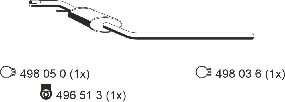 ERNST Mittelschalldämpfer 176224 von Ernst