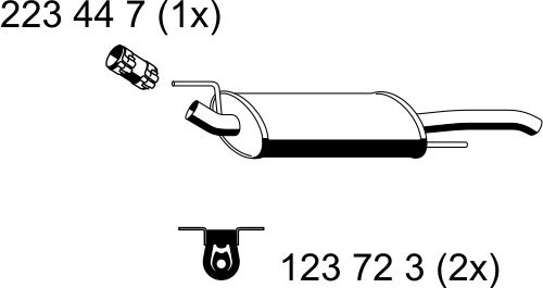 Endschalldämpfer, Auspuffanlage Auspuff Endtopf Original Ernst (142144) 830 mm von Ernst