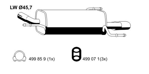 Endschalldämpfer Ernst 011235 von Ernst