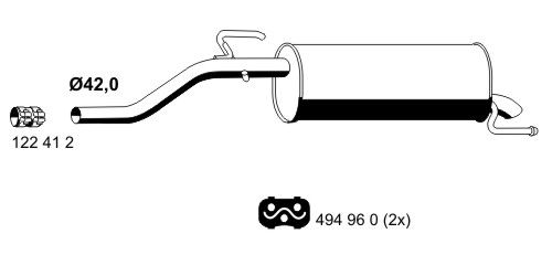 Endschalldämpfer Ernst 012164 von Ernst